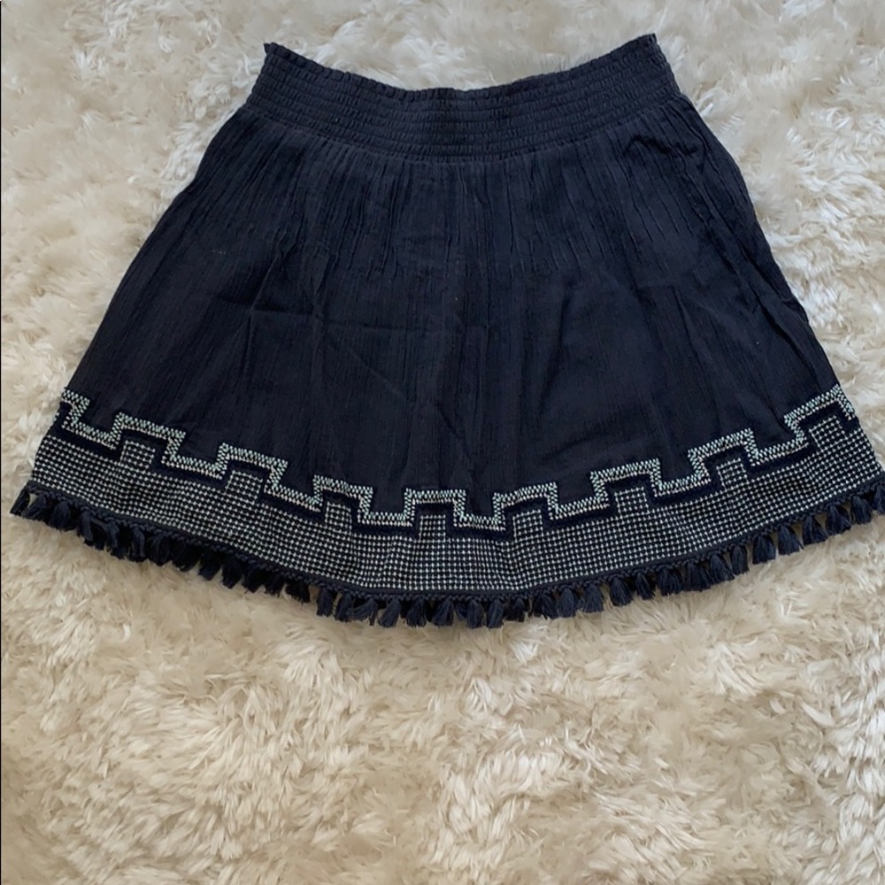 J. Crew dark gray fringed skirt